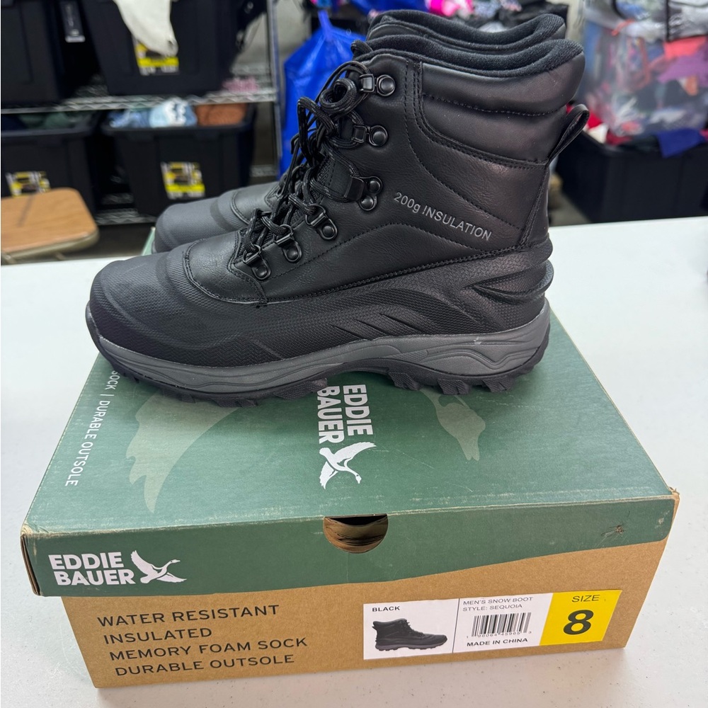 Eddie Bauer Black Waterproof Boots